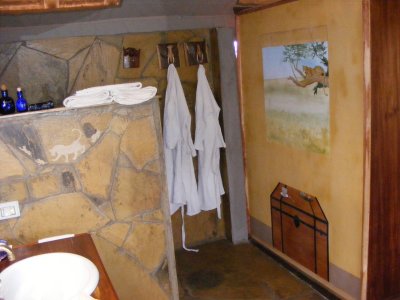 Our bathroom in the tent