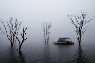 Boat in the fog