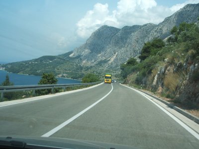 the Jadranska Cesta -- the coastal road, heading north outta town
