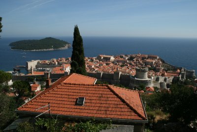 overview of Dubrovnik from the coastal road