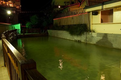 Lu-Shan Hot Spring area - hot spring pool at our hotel
