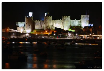Conwy Castle at night