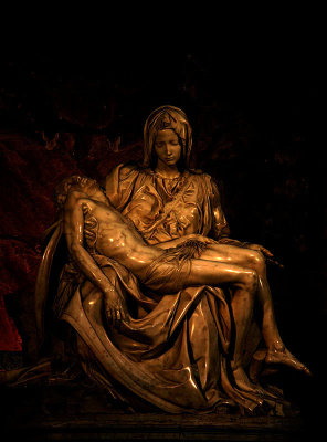 Michelangelo's La Pieta  which is made when he was 25 years old