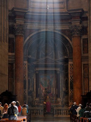 the Basilica of Saint Peter (light from  window)
