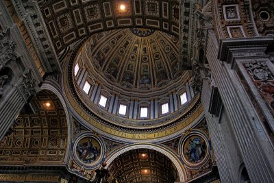 Inside Michelangelo's dome.