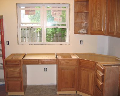 Desk area ready for countertop