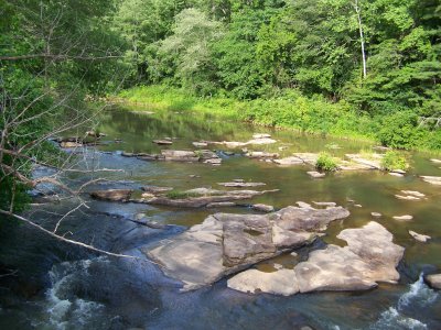 river somewhere north of Clarkesville