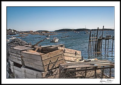 Stonington Harbor 2--with lobster traps