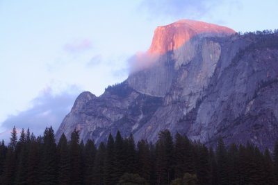 Sunset at Half Dome, Yosemite National Park, California