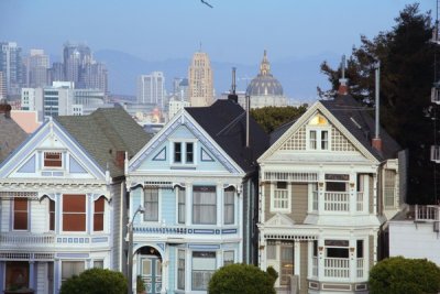 Painted ladies, San Francisco, California