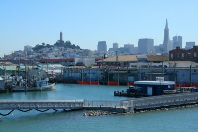  City view from Fishermans Wharf, San Francisco, California