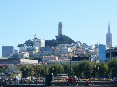 City view from Fishermans Wharf, San Francisco, California