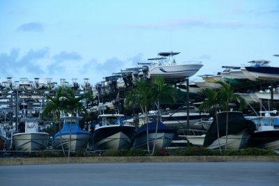 Boat storage, Coconut Grove, Miami Florida