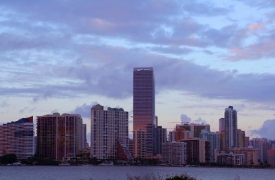 Downtown Miami looking from Biscayne Bay, Florida