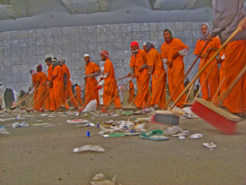 These are Mecca cleaners not inmates from Guantanamo bay.