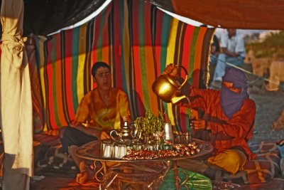 Sahara tent ,making tea in Tigzirt