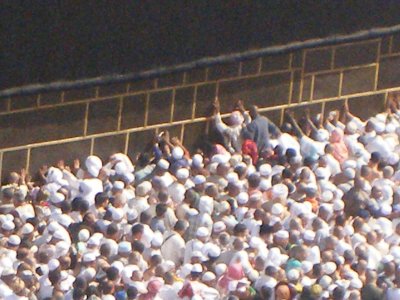 Reaching out for the Kaaba.