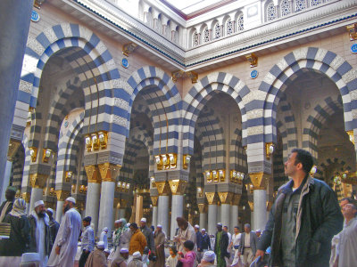 Inside the beautiful mosque.