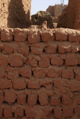 Mud brick wall.