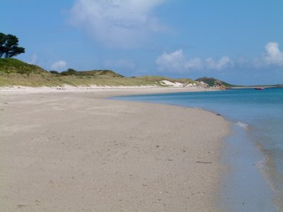 Pentle Bay at lunchtime. Who called us Billy No Mates?