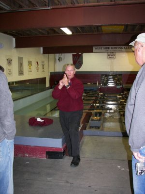 Craig takes everyone on a tour of the West Side Rowing Club.