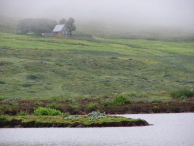 Evening mist at Hallbjarnarstadir