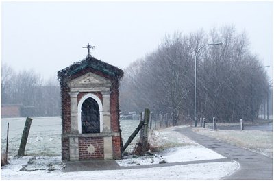 Dijkstraat chapel in snow
