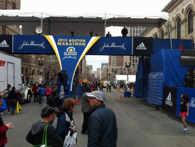 Visiting the finish line, weekend before the race