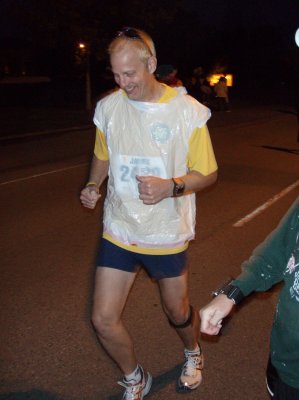 James doing his warm-up dance at the start