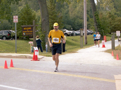 Greg nearing the finish line