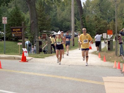 Michelle and James nearing the finish line