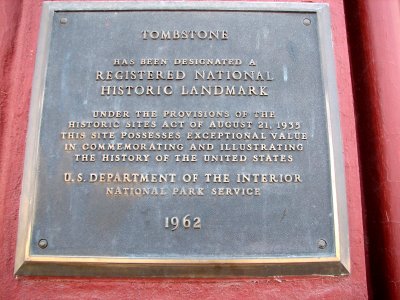 Historic landmark plaque