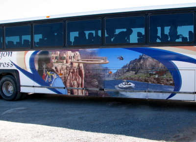Note the picture on the bus.  This may be the eventual design of the skywalk