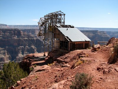 This tram structure transported bat guano across the canyon
