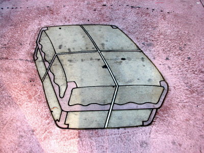 Image in the sidewalk