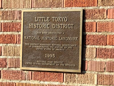 Little Tokyo Historic District plaque