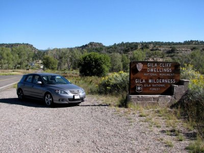 Visitor center in the background