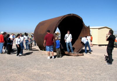 The remains of  the Jumbo container