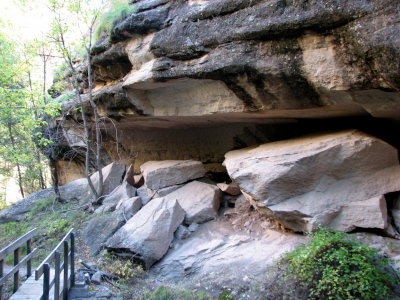 Example of erosion creating caves