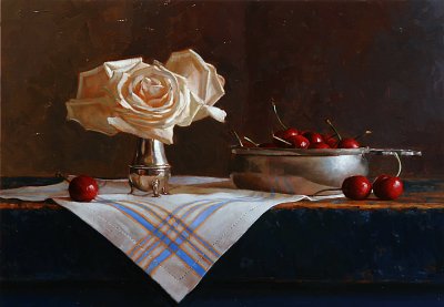 1.  Still Life with Cherries 13 1/2 x 19 1/4