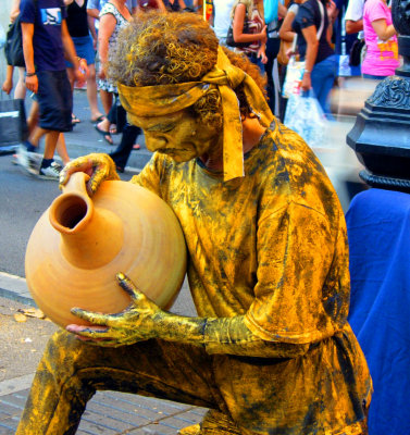 Estatua   humana La Rambla