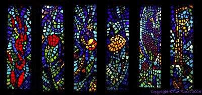 Side stained glass windows