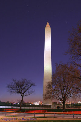 28617c - Washington Monument at night