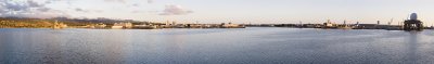 Pearl Harbor at Dusk Panorama