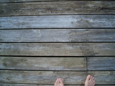 deck boards and toes