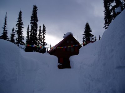 Snow at the chalet