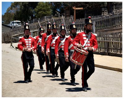 The Red soldiers matching