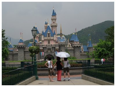 Castle in the rain