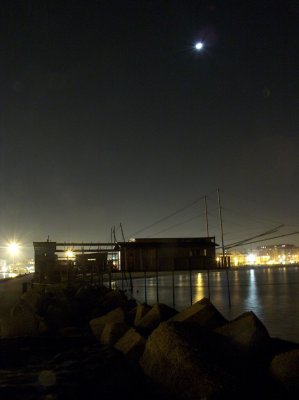 The trabocco under the moon
