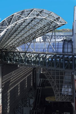 Roof and upper walkway